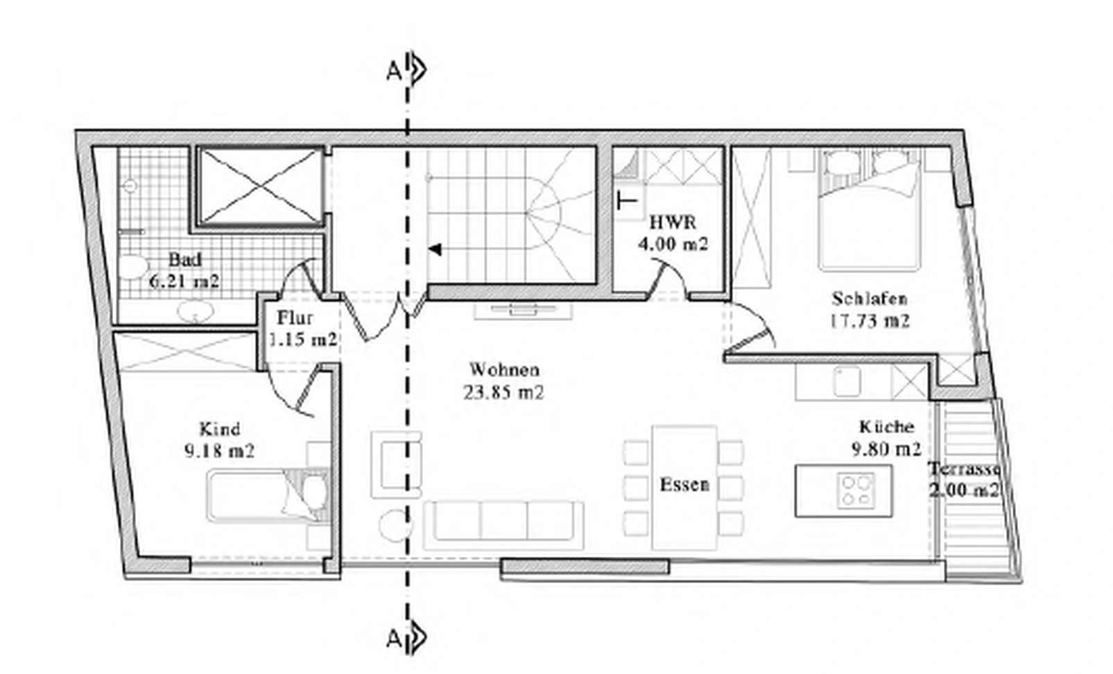 Mehrfamilienhaus in Ecklage – Planzeichnung