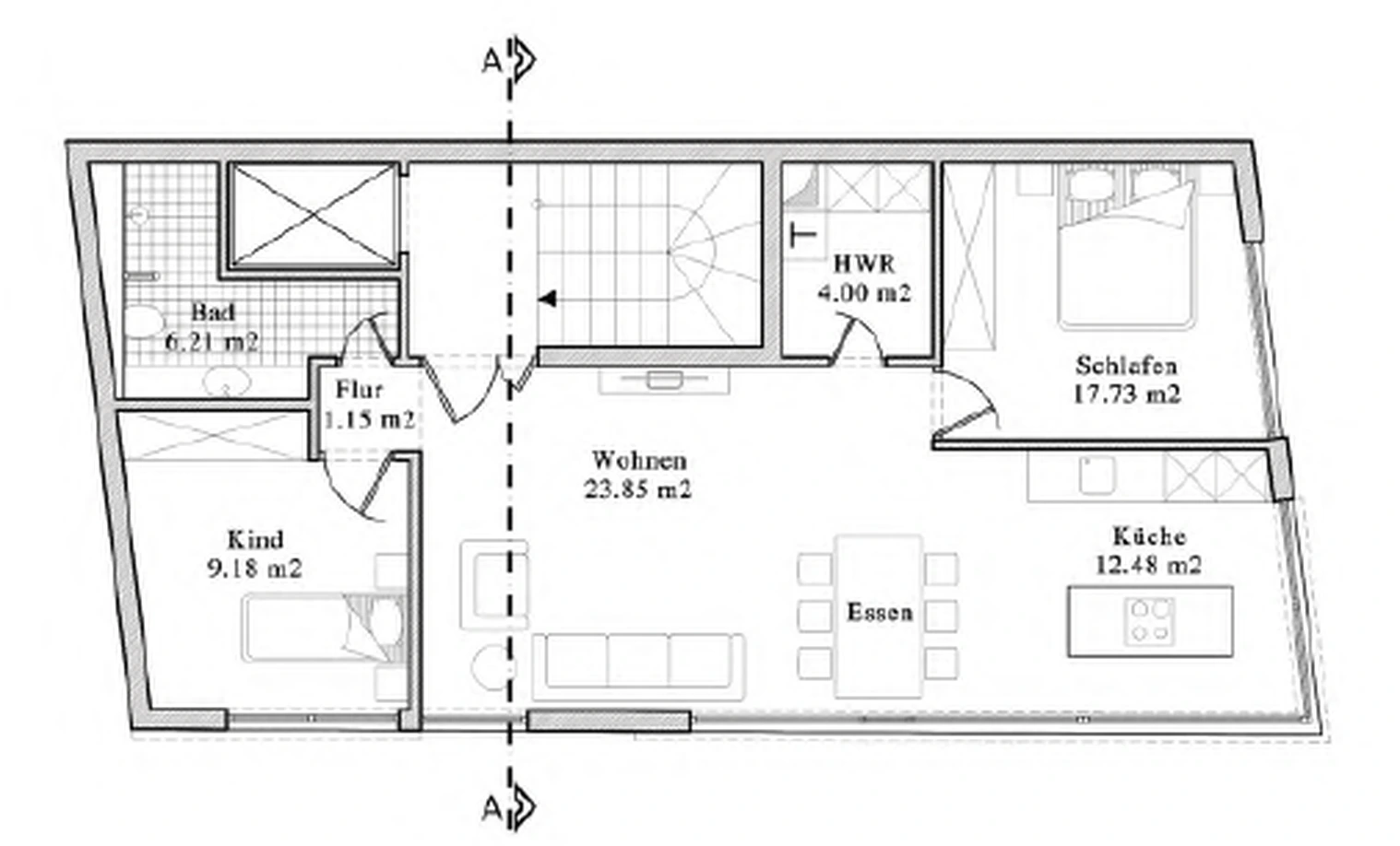 Mehrfamilienhaus in Ecklage – Planzeichnung