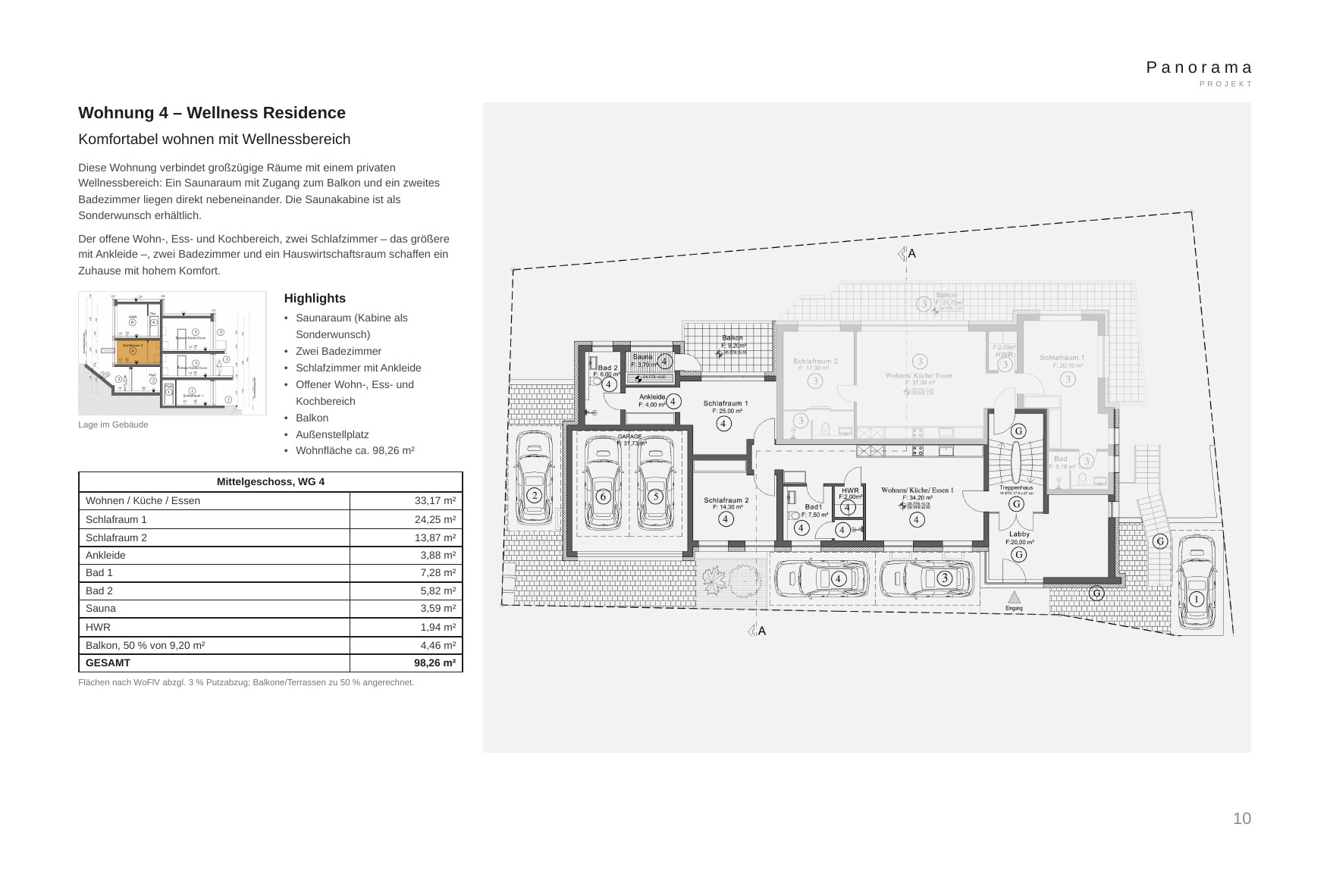 Aktueller Grundriss WE 4 – Wellness Residence