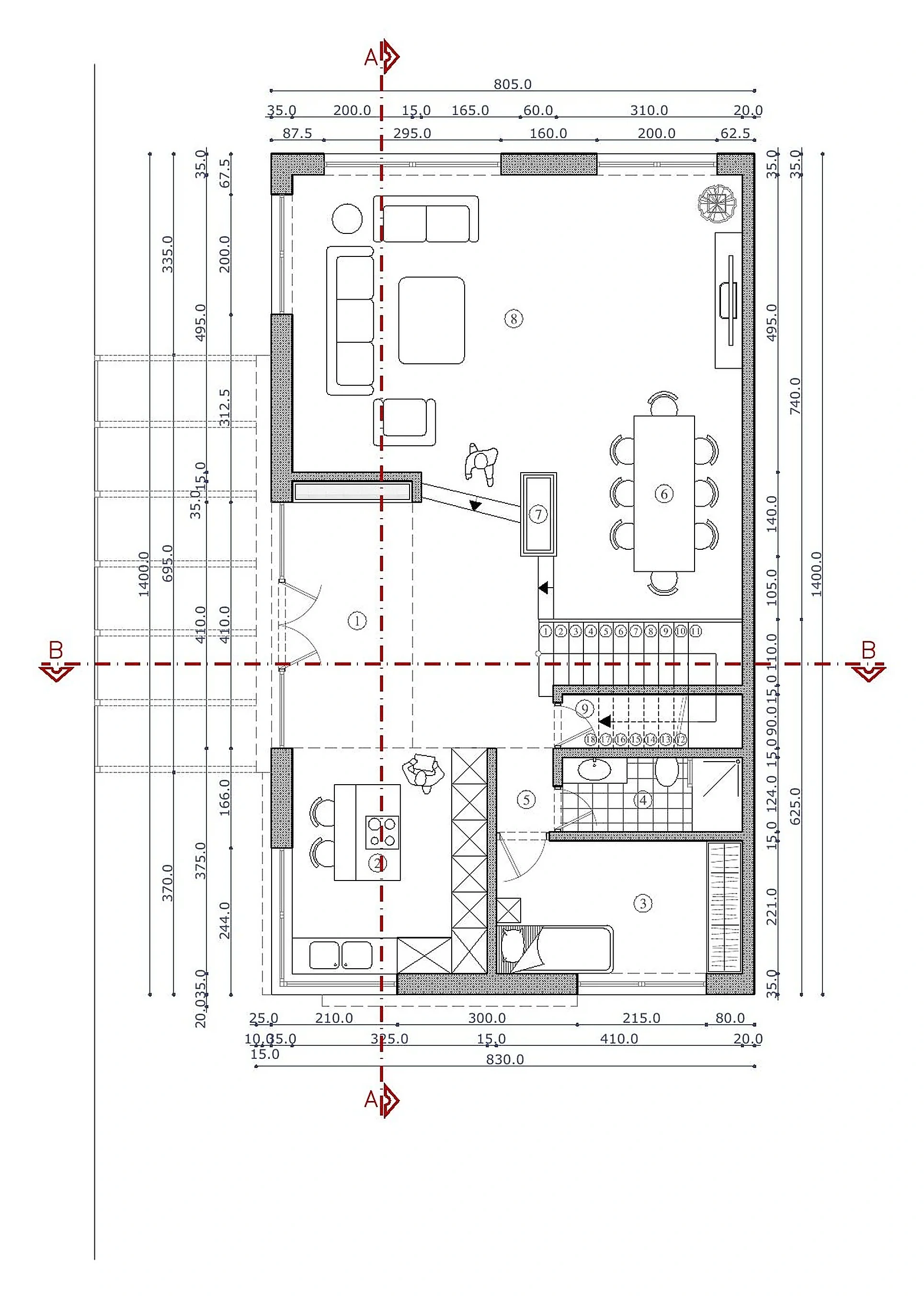 Wohnhäuser in Weinheim – Stadtvilla & Einfamilienhaus mit Garage – Planzeichnung