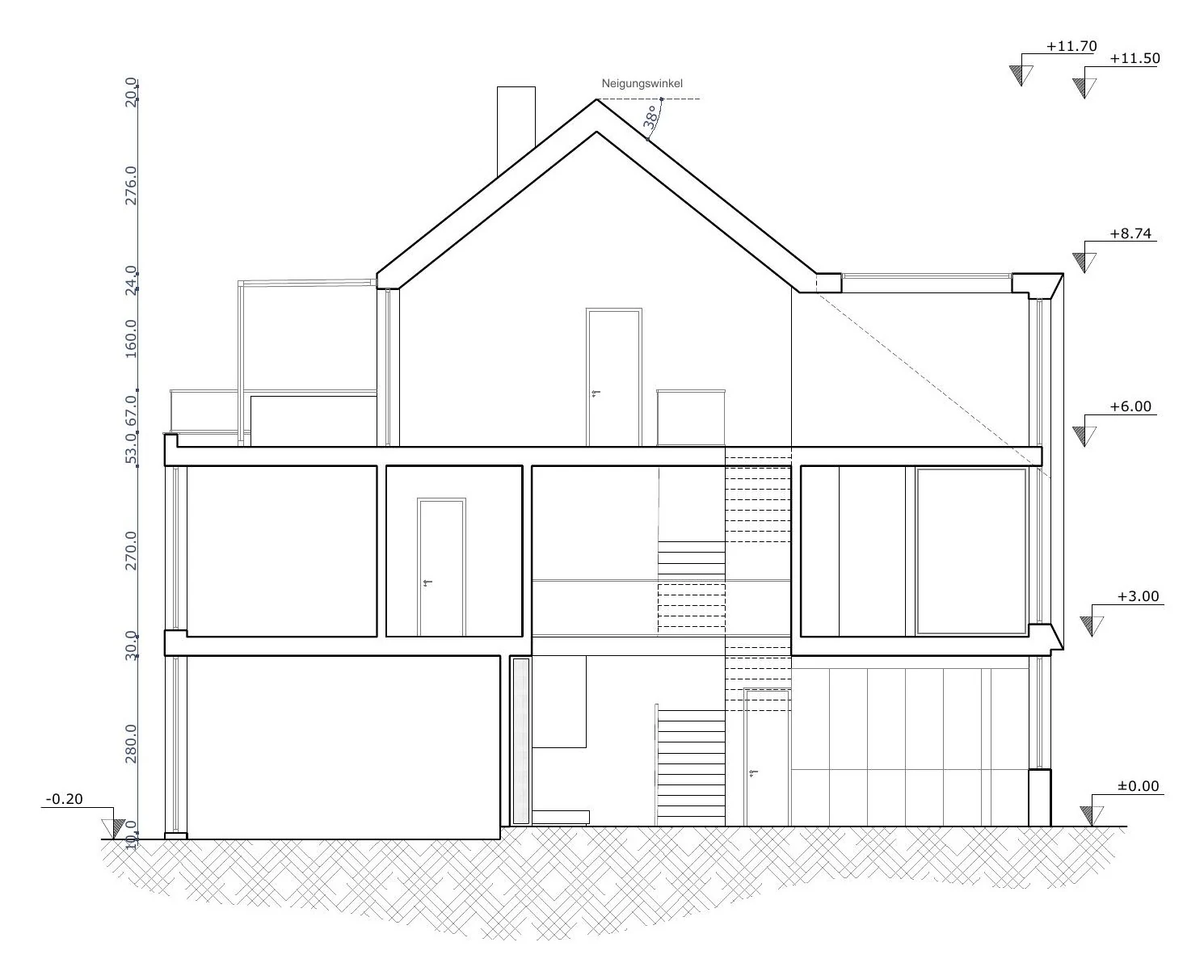 Wohnhäuser in Weinheim – Stadtvilla & Einfamilienhaus mit Garage – Planzeichnung